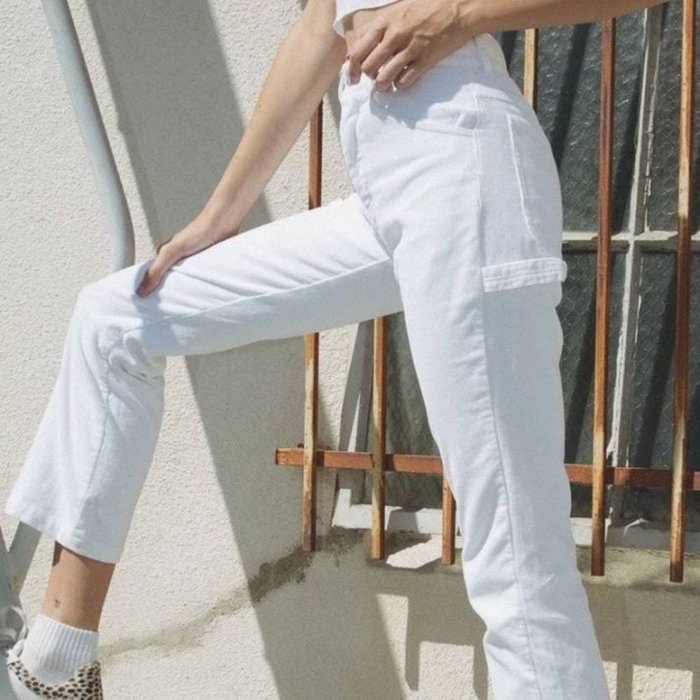 Brandy Melville White Corduroy Pants